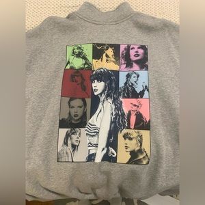 Taylor Swift Eras Tour grey 1/4 zip sweatshirt